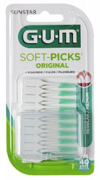 GUM SOFT-PICKS Regular – 40 Stuks met Reisdoosje